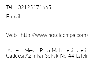 Dempa Hotel iletiim bilgileri